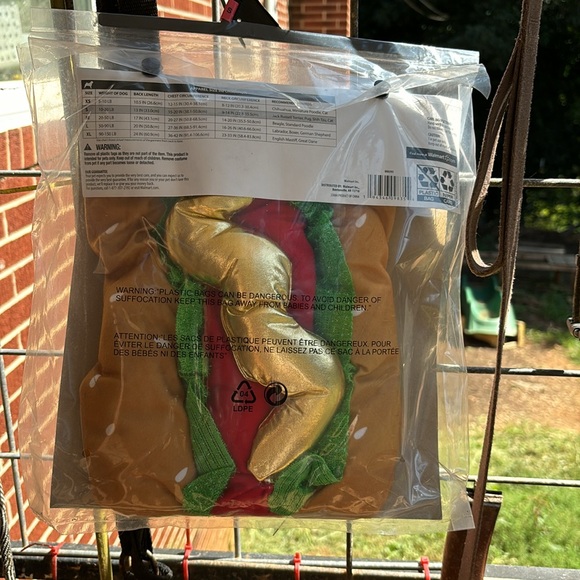 NWT Vibrant Life Halloween HotDog Costume Jack Russell Pug Shih Tzu Cat Back 13” - Picture 7 of 16